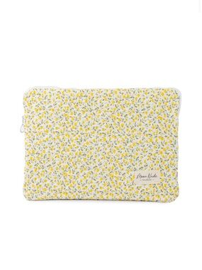 Moon Nude Buttercup Yellow Floral Quilted Laptop Sleeve
